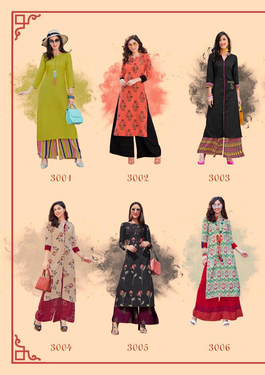 Fashion Biba Vol-3 Kajal Style Rayon Printed Kurtis Fashion Biba Vol-3 Kajal Style Rayon Printed Kurtis